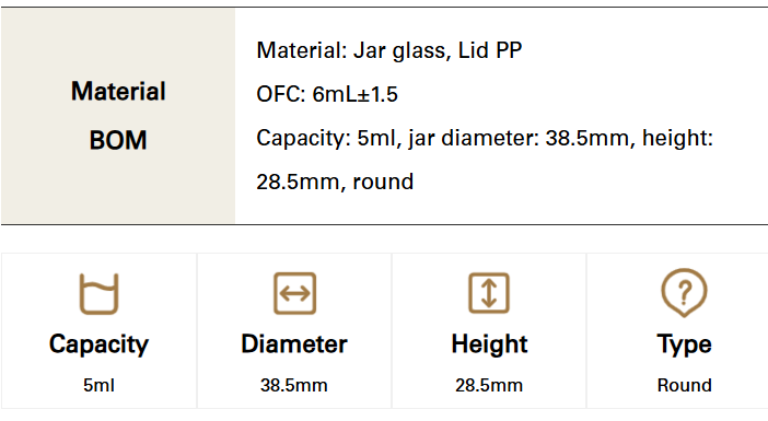Eye Cream Glass Jar